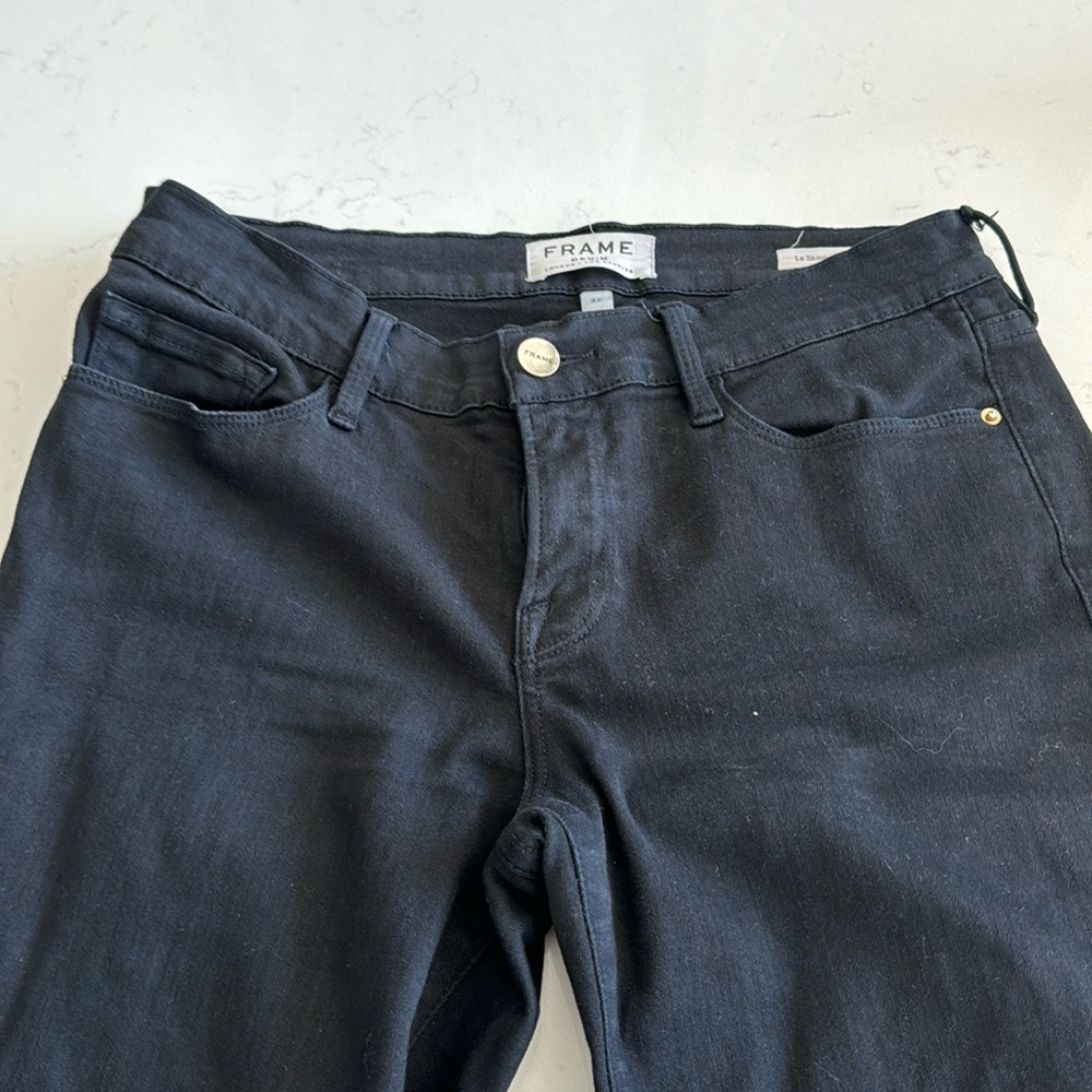 FRAME DENIM 27 Le Skinny De Jeanne Black Skinny Jeans Film Noir COL-103